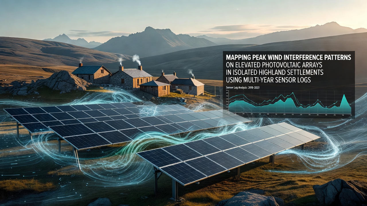 Mapping Peak Wind Interference Patterns on Elevated Photovoltaic Arrays in Isolated Highland Settlements Using Multi-Year Sensor Logs